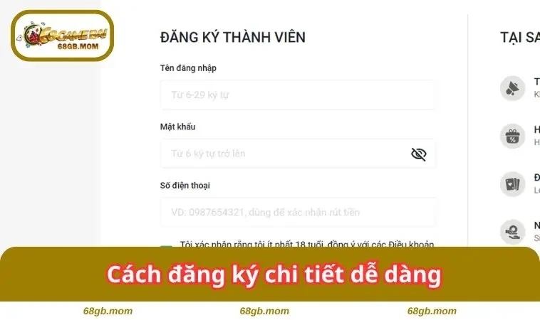 Cách đăng ký chi tiết dễ dàng
