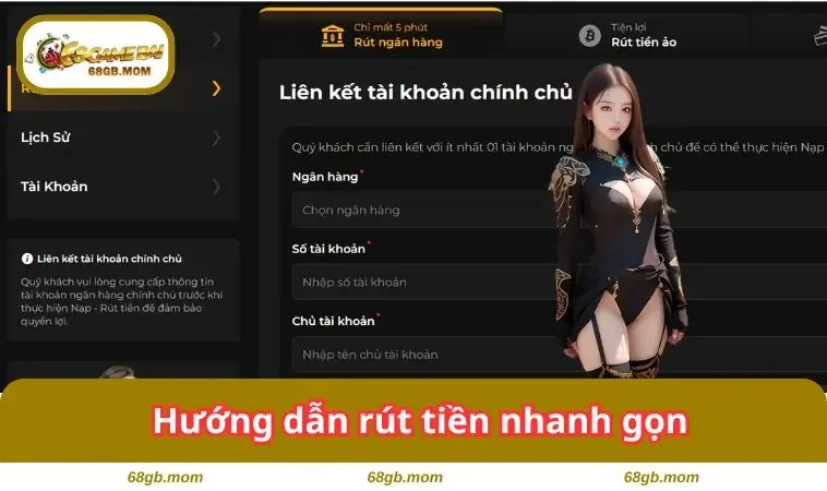 Hướng dẫn rút tiền nhanh gọn