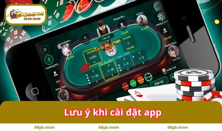 Lưu ý khi cài đặt app