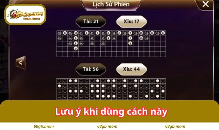Lưu ý khi dùng cách này
