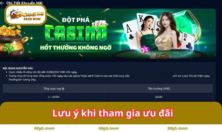 Lưu ý khi tham gia ưu đãi