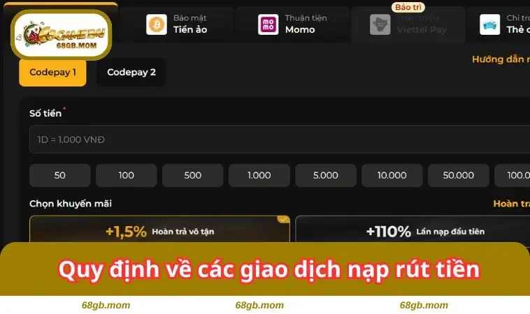 Quy định về các giao dịch